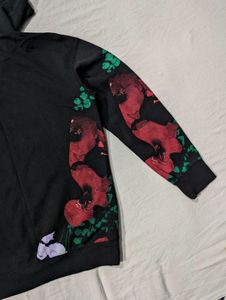 H&amp;M Floral Print Zip Hoodie