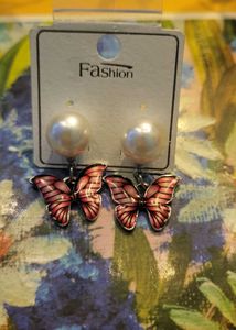 Fashion Butterfly Pearl Earrings🌷
