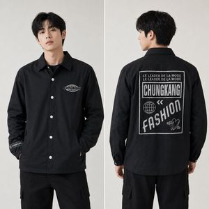 Men's Black "Fashion" Graphic Jacket