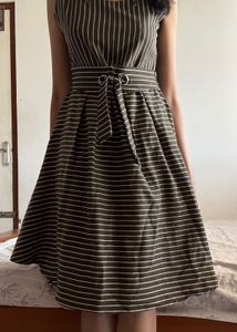 striped y2k midi dress