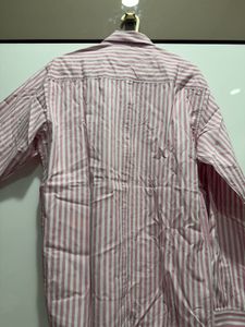 Classic Pink Striped Button-Up Shirt
