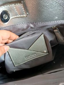 Kenneth Cole Silver Textured Hand Bag