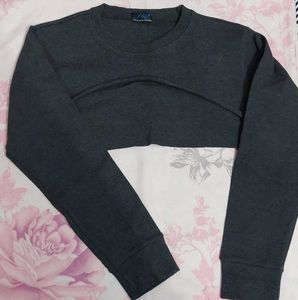 Dark Grey Cropped Pullover