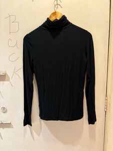 Classic Black Turtleneck Top