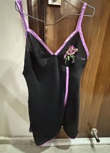 Y2k mesh purple and black mini dress
