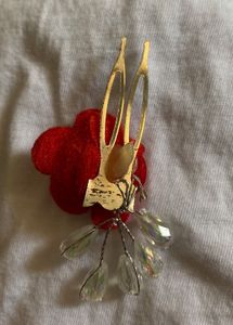 Red Rose Bridal Juda Hair Comb set of 2