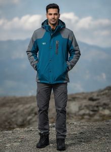 Teal & Grey Outdoor Jacket