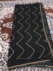 “Black &amp; Gold Royal Kurti with Dupatta