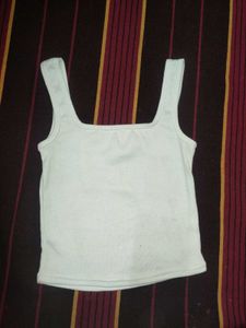 Ribbed Square Neck Tank Top