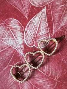 Pearl Heart Hair Clip