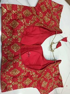 Red Embroidered Blouse😍