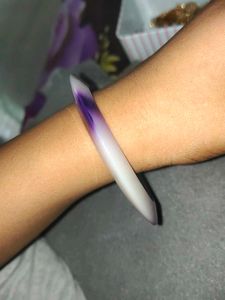 Gradient Purple Jade Bangle Bracelet