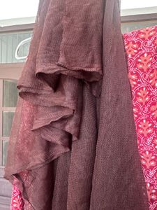 Orange Kurta with Maroon Embellishment