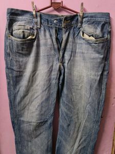 Classic Blue Wash Straight Leg Jeans