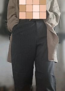 Grey Strip Pants