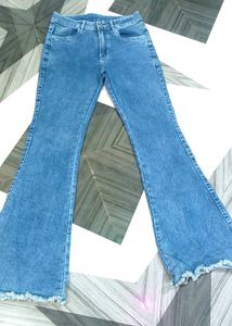 Korean Bootcut Jeans And Cute T Shirt