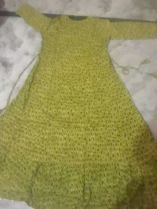 Elegant Green Embellished Ethnic kurti