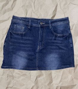 ⋆˚꩜｡ Y2K Dark Wash Denim Mini Skirt