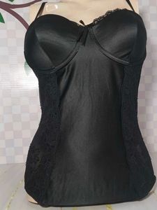 (1412)Vintage Black Lace Bodysuit