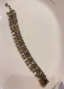 Oxidized Silver Anklet with Bells l last pc