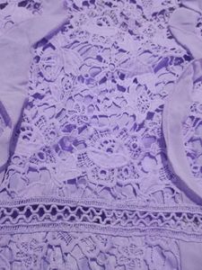 Elegant Lavender Lace Dress