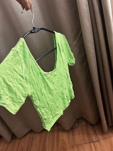 Bright Green Cropped Tee