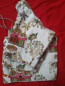 New Crepe silk pen kalamkari blouse