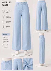Light Blue Wide Leg Jeans
