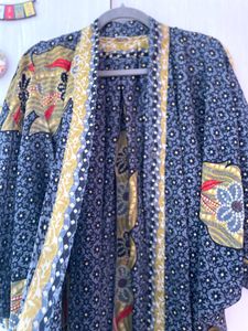 Boho Print Open Front Kimono/Shrug