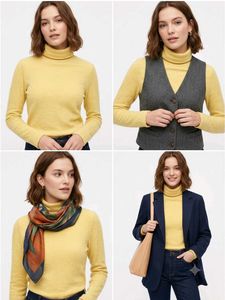 Yellow Turtleneck Top