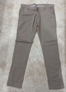 Khaki straight good looking Pants
