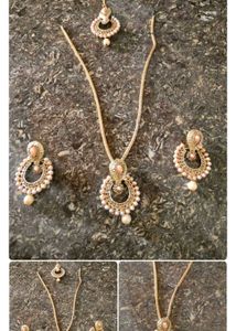 Elegant Pearl Necklace and Earring Set