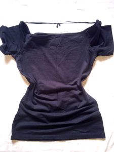 Off-Shoulder Black Top