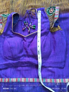 Beautiful Purple Saree with Blouse