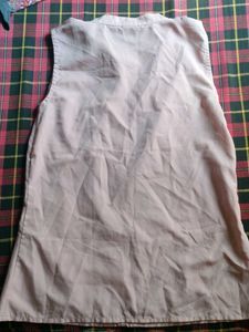 Sleeveless Pink Collared Blouse