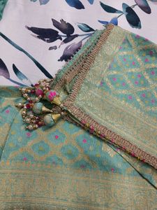 Exquisite Mint Green anarkali set