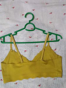 Comfortable Yellow Lace Bra