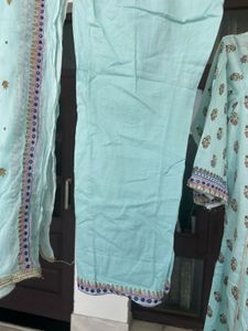 Light Blue Printed Kurta Set