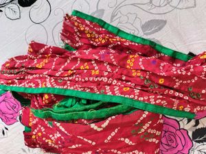 Combo Of Triple Colour &amp; Beautiful Bandhni Lace