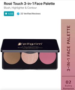 Pilgrim Rose Touch 3-in-1 Face Palette