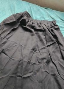 black  Pleated Midi Skirt