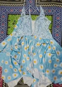 Daisy Print Lingerie Set