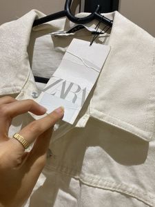 ZARA White Denim Romper/Playsuit