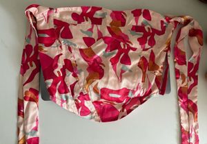 Vibrant Abstract Print Corset Top