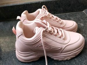 Pink Chunky Sole Sneakers