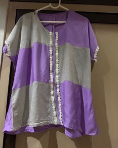 Women's Kurta - Purple &amp; Grey