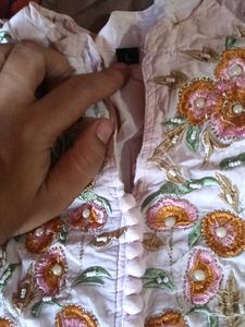 Embroidered Tiered Kurta