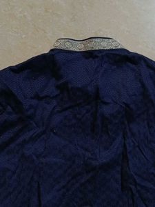 Men's Navy Blue Kurta
