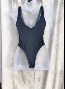 New Women's Black Lace-Up One-Piece Swimsuit