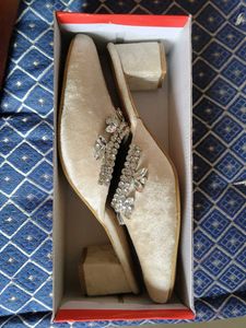 Elegant Rhinestone Heel Mules